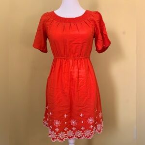 Enchanting Red Floral Dress for Girls (Size 10/12)